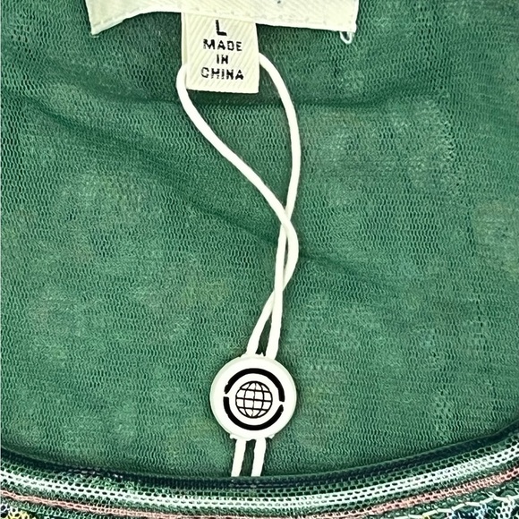 MAX Studio - Womens Green Floral Mesh Pullover Top Size Large NWT - Picture 4 of 12